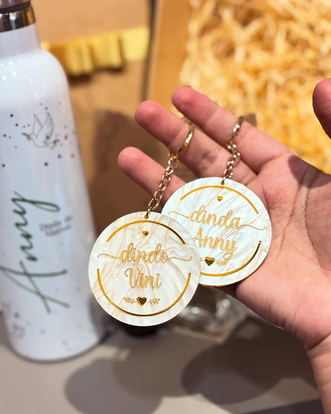 Chaveiro Personalizado Madeira - Duplo